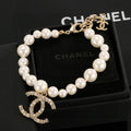 Chanel Interlocking C Pearl Crystal Accent Bracelet - album image 1