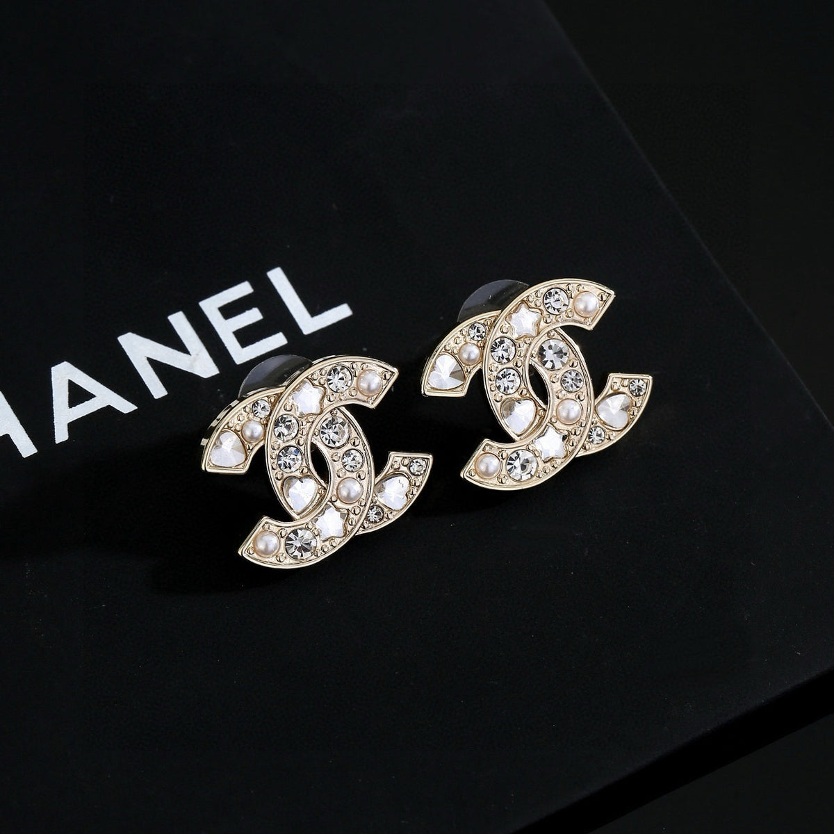 Chanel Interlocking C Gold-Tone Star Stud Earrings - album image 3