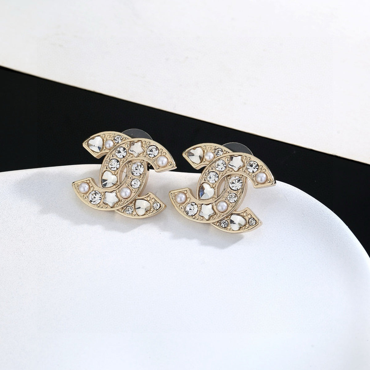 Chanel Interlocking C Gold-Tone Star Stud Earrings - album image 5