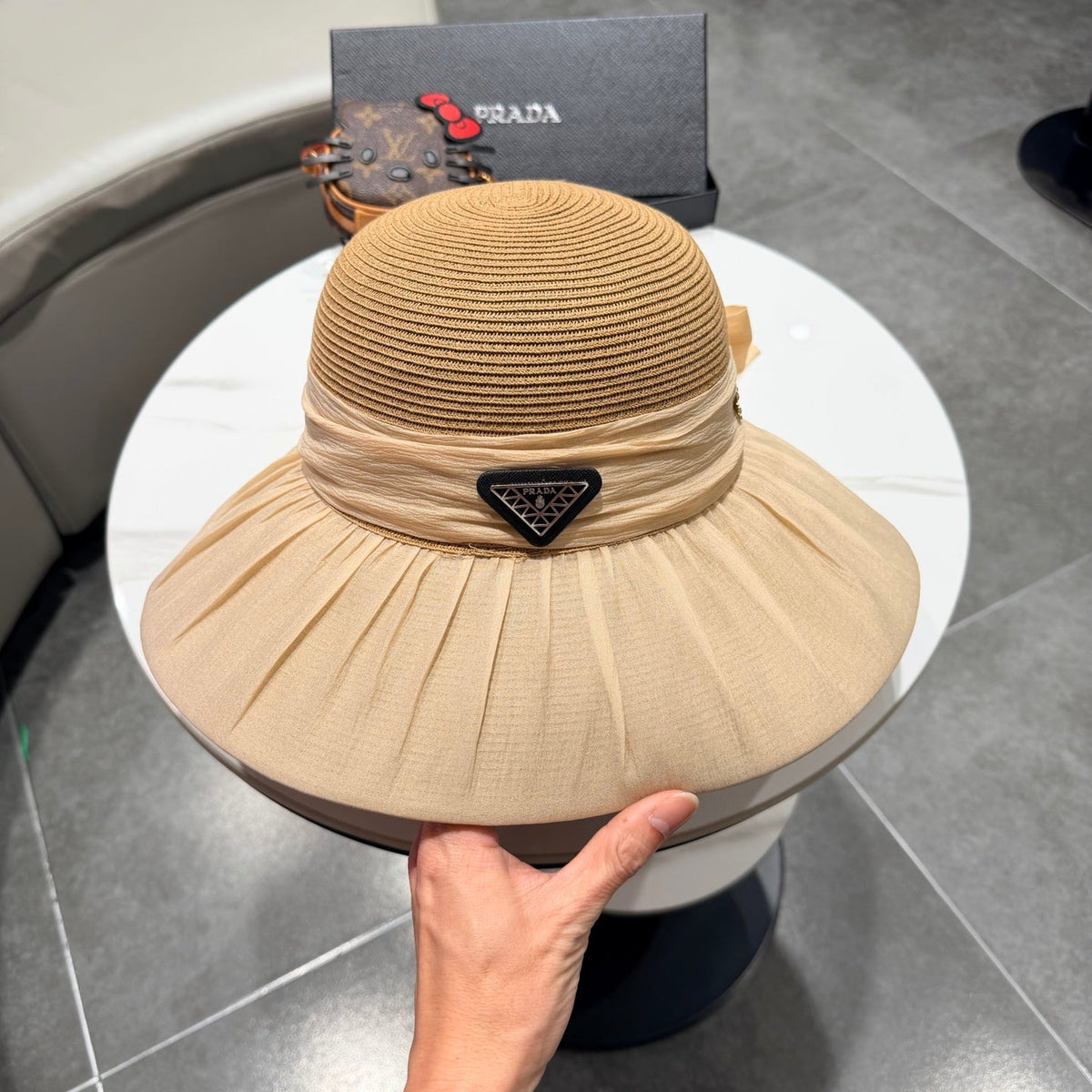 Prada Woven Bucket Hat - image 9