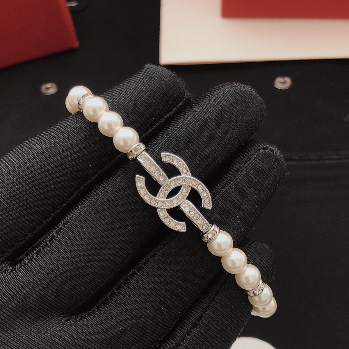Chanel Silver-Tone Pearl Bracelet - album image 2