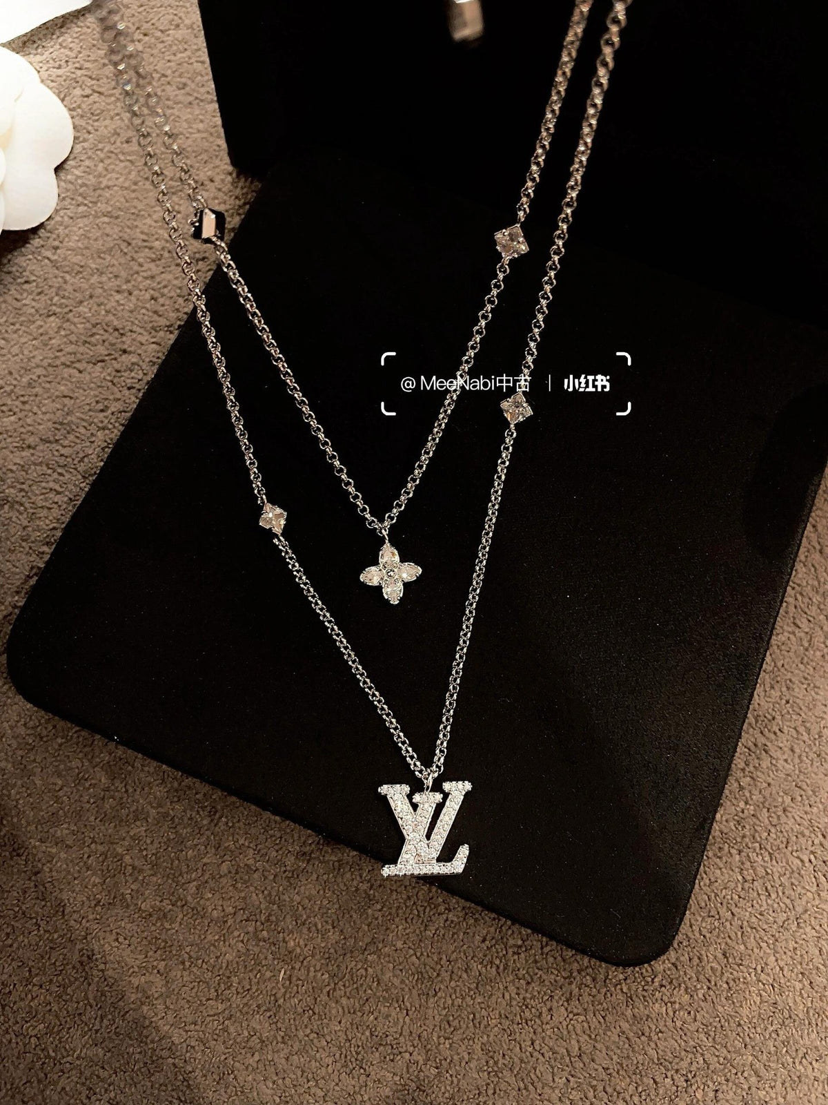 Louis Vuitton Silver-Tone Double-Layer Necklace - album image 12