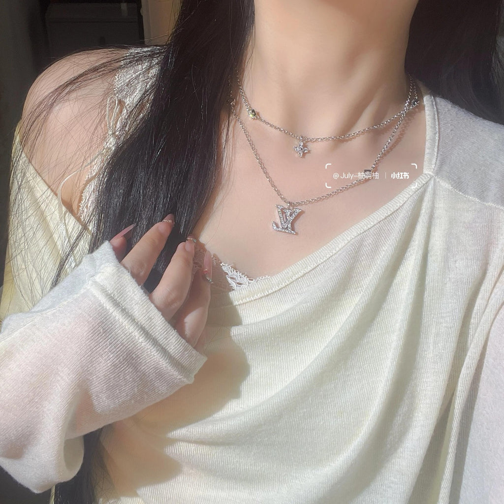 Louis Vuitton Silver-Tone Double-Layer Necklace - album image 15