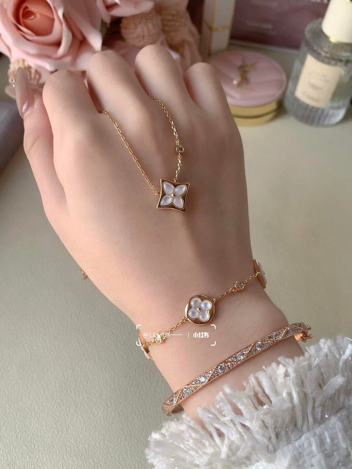 Louis Vuitton Rose Gold-Tone Gold-Tone White Mother-of-Pearl Bracelet - album image 7