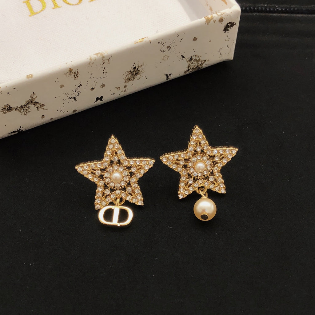 Dior Asymmetric Star CD Drop Earrings - product image 6