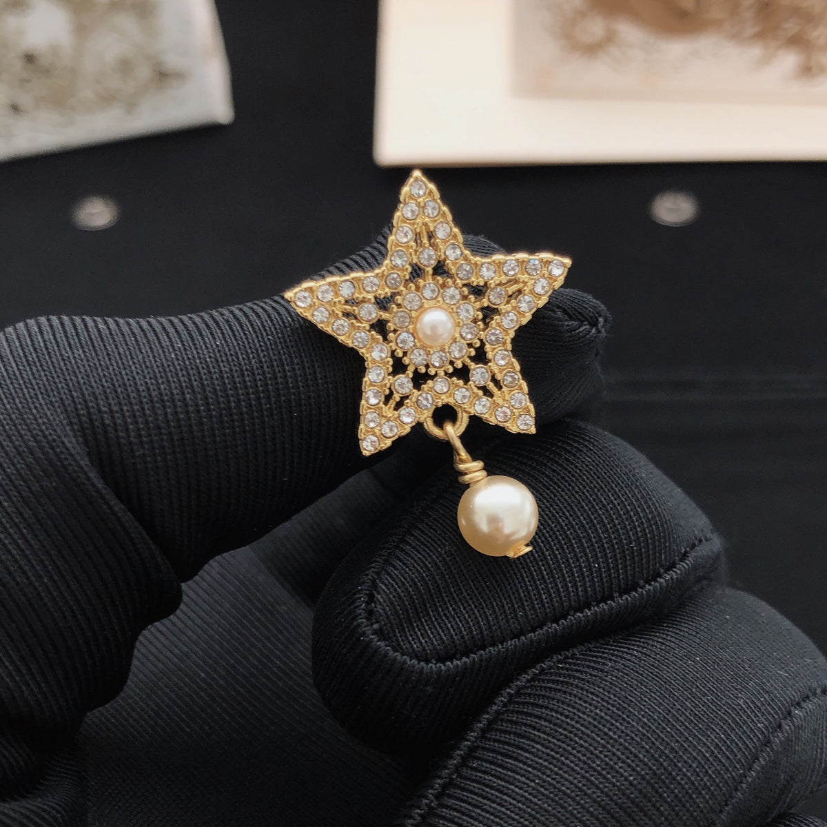 Dior Asymmetric Star CD Drop Earrings - product image 2