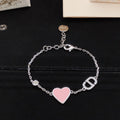 Dior Silver-Tone Pink Heart Bracelet - product image 1
