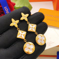 Louis Vuitton White Mother-of-Pearl Tassel Earrings - album image 1