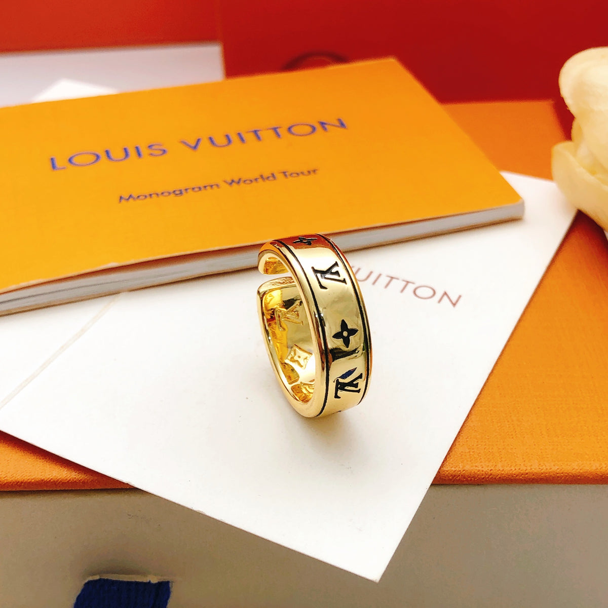 Louis Vuitton Gold-Tone Polished Ring - album image 5