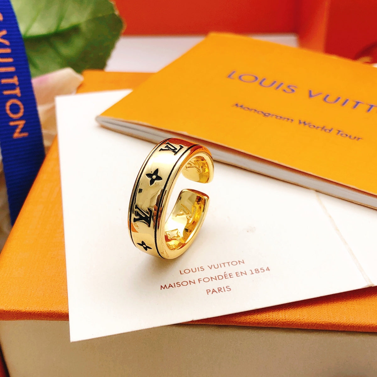 Louis Vuitton Gold-Tone Polished Ring - album image 6