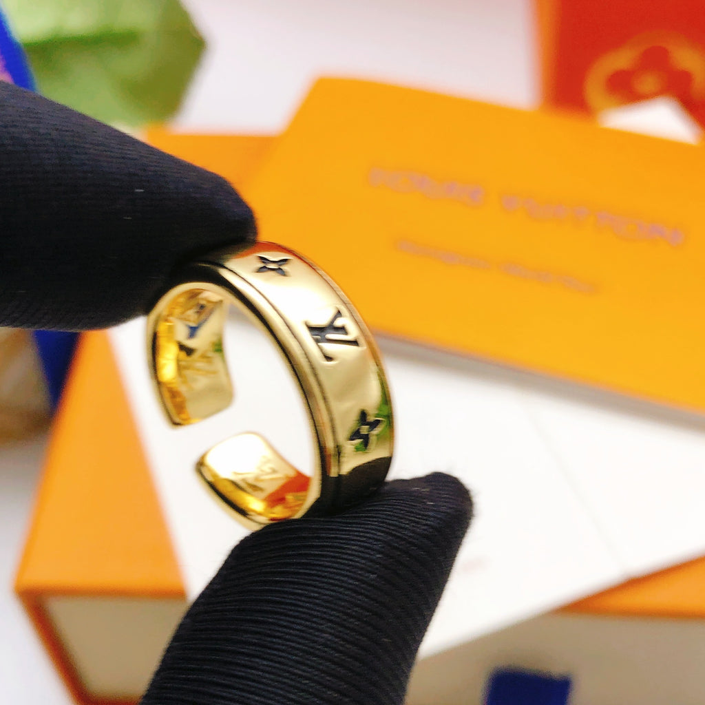 Louis Vuitton Gold-Tone Polished Ring - album image 1
