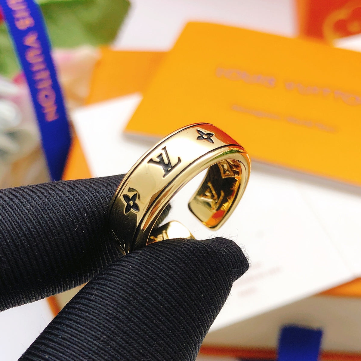 Louis Vuitton Gold-Tone Polished Ring - album image 2
