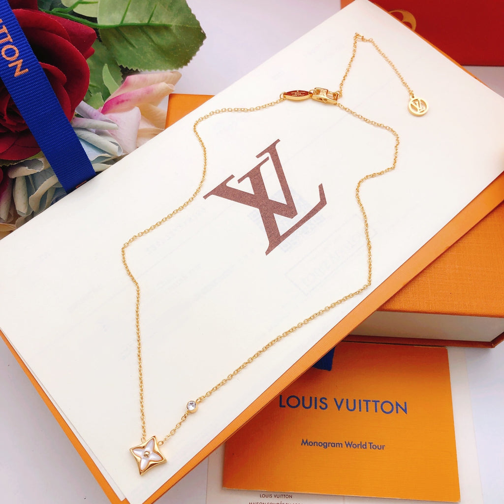 Louis Vuitton Gold-Tone White Mother-of-Pearl Necklace - album image 6