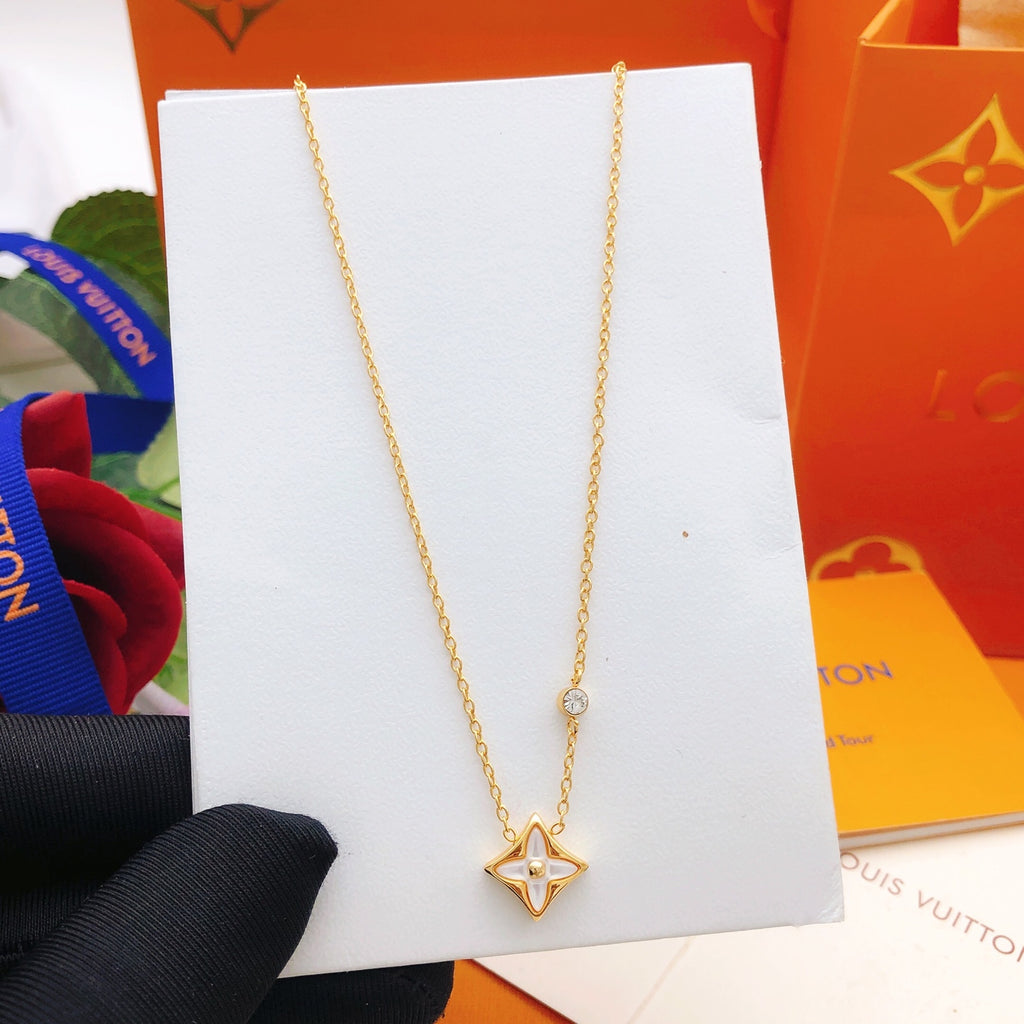 Louis Vuitton Gold-Tone White Mother-of-Pearl Necklace - album image 5
