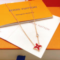 Louis Vuitton Rose Gold-Tone Gold-Tone Red Mother-of-Pearl Necklace - album image 1