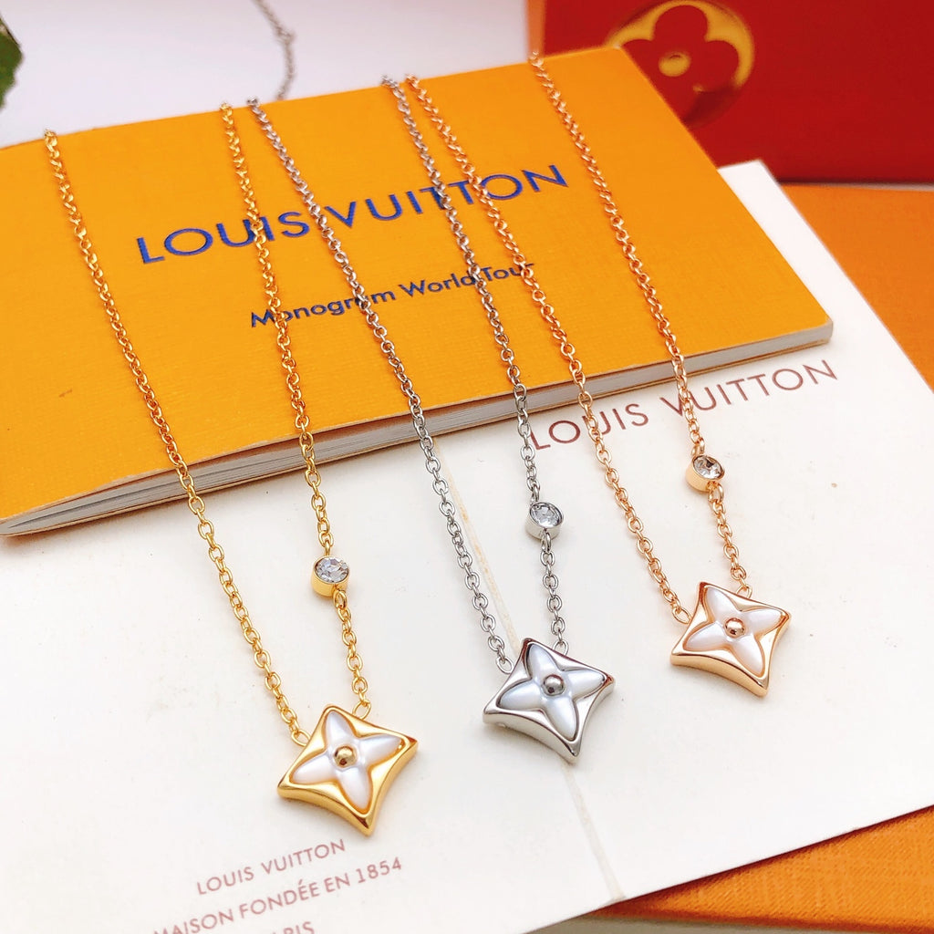 Louis Vuitton Gold-Tone White Mother-of-Pearl Necklace - album image 8