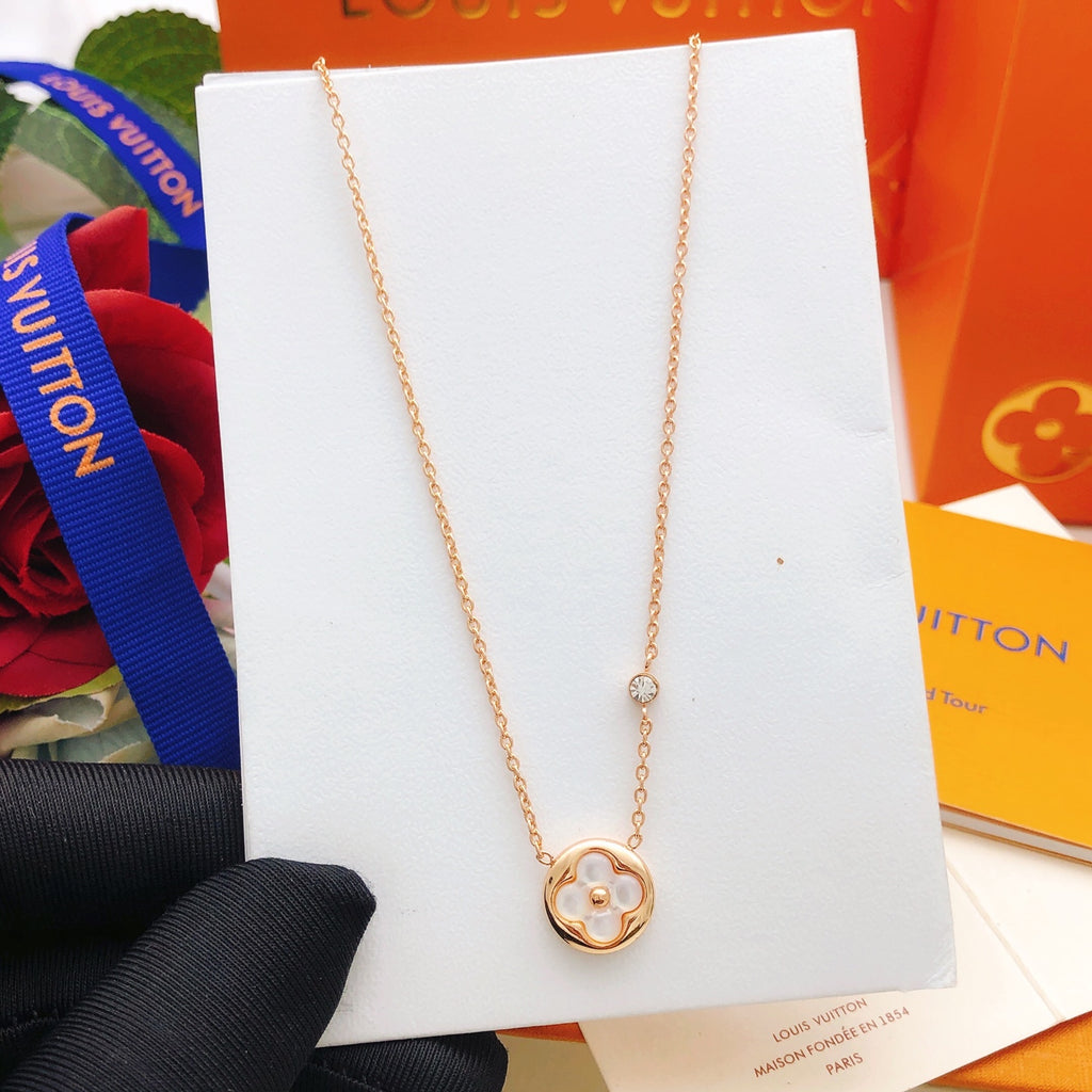 Louis Vuitton Rose Gold-Tone Gold-Tone White Mother-of-Pearl Necklace - album image 5