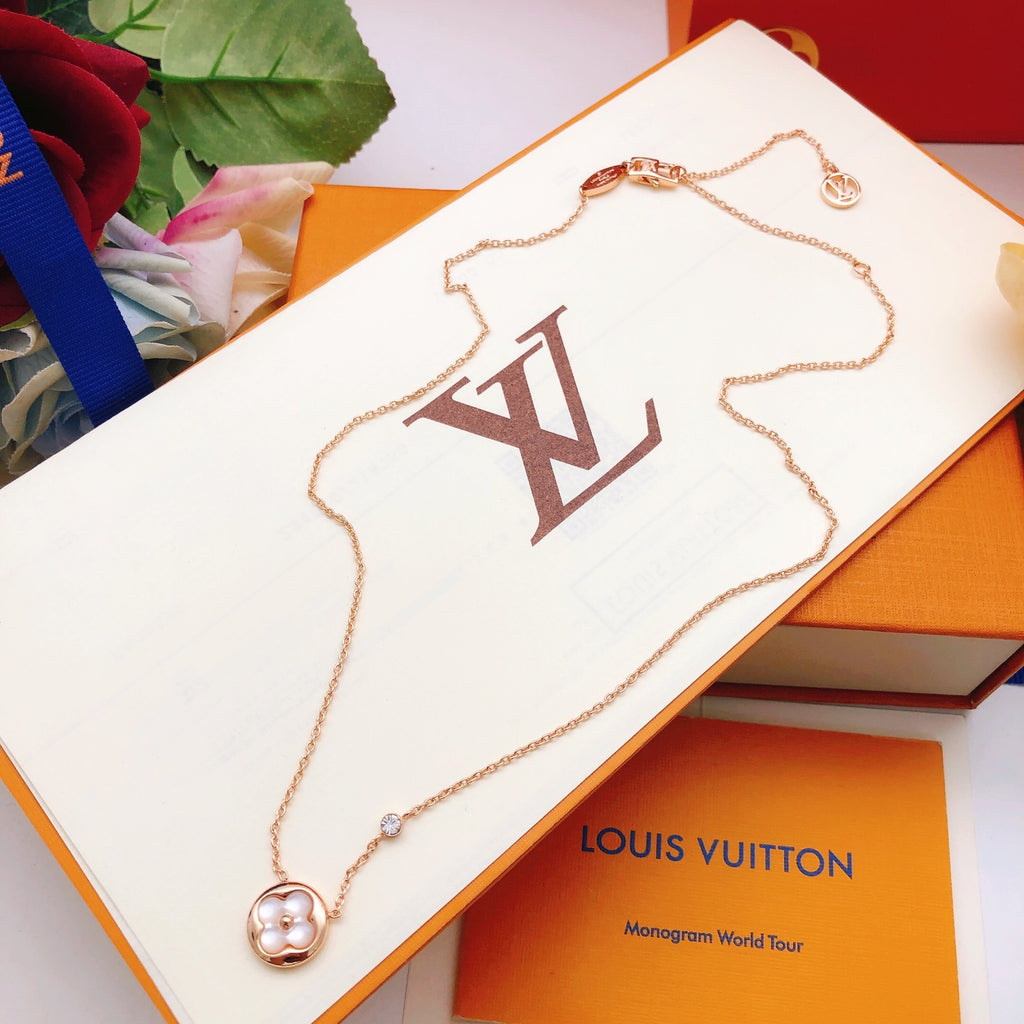 Louis Vuitton Rose Gold-Tone Gold-Tone White Mother-of-Pearl Necklace - album image 6