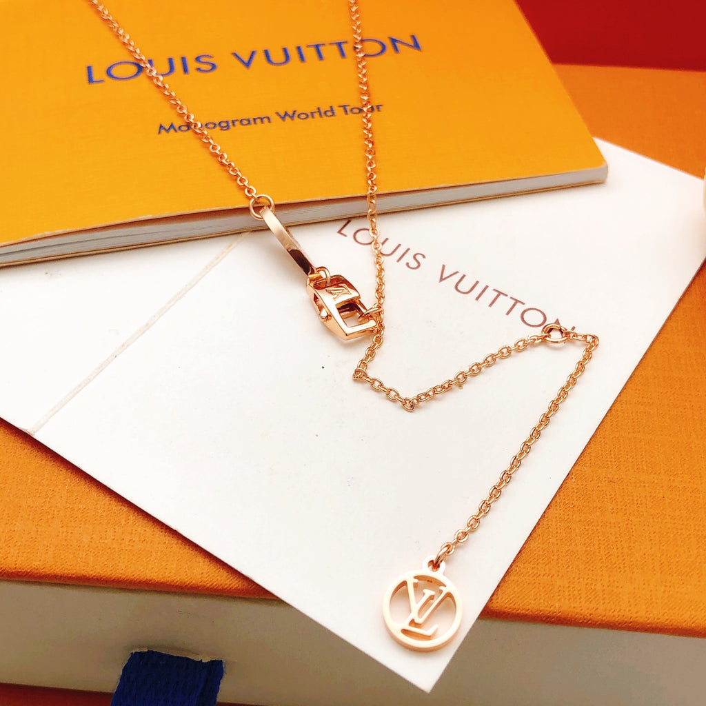 Louis Vuitton Rose Gold-Tone Gold-Tone White Mother-of-Pearl Necklace - album image 3
