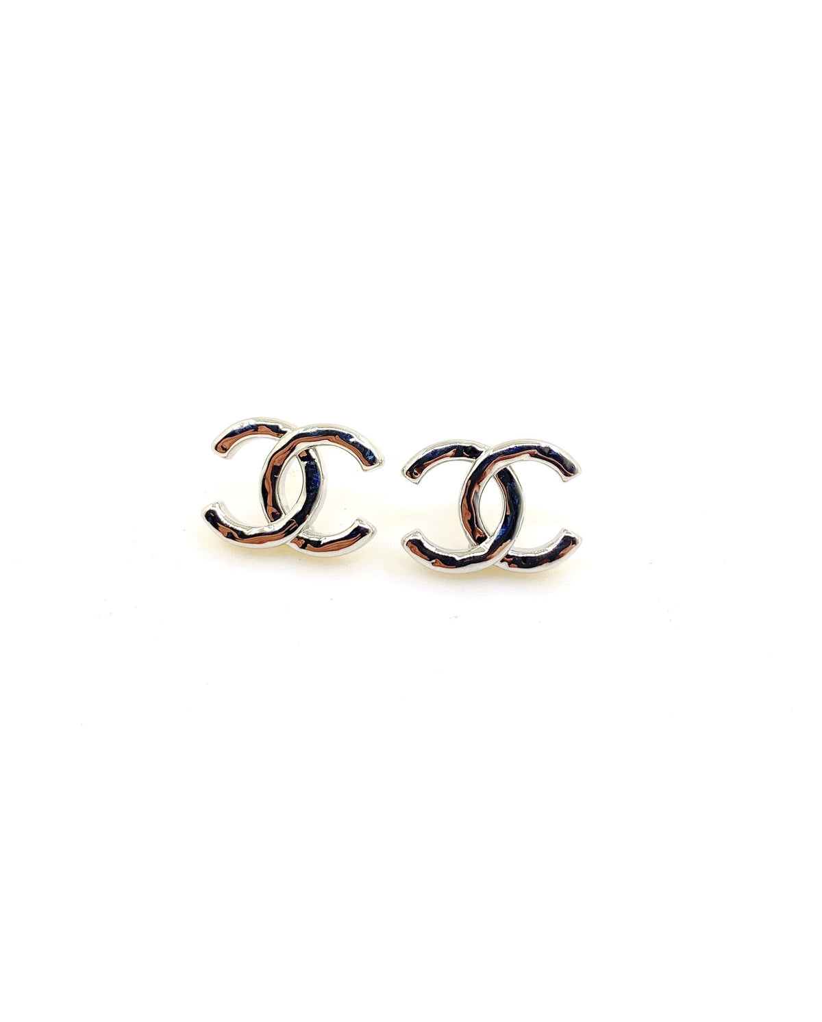 Chanel Gold-Tone Openwork CC Stud Earrings - album image 1