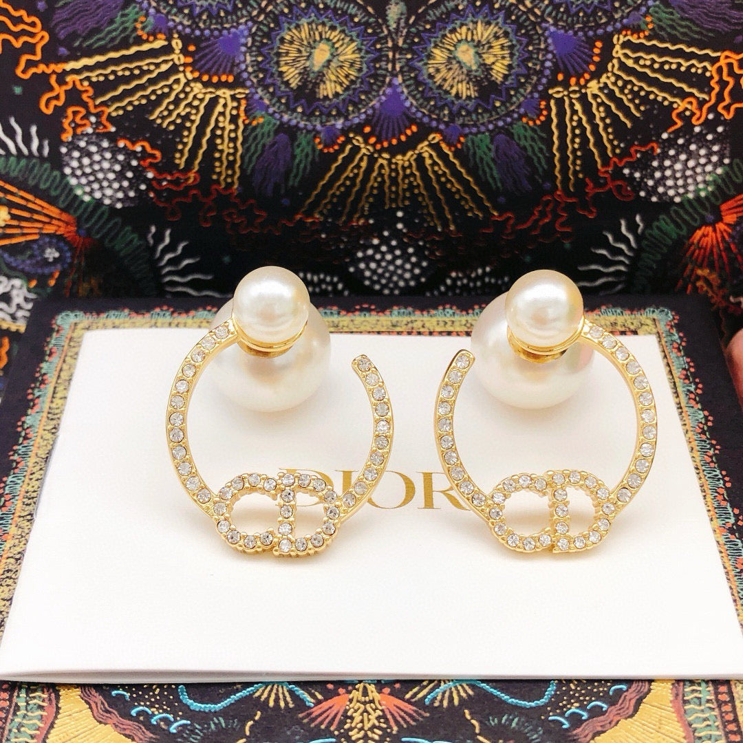 Dior Open Pearl-Look Hoop Earrings - product image 4