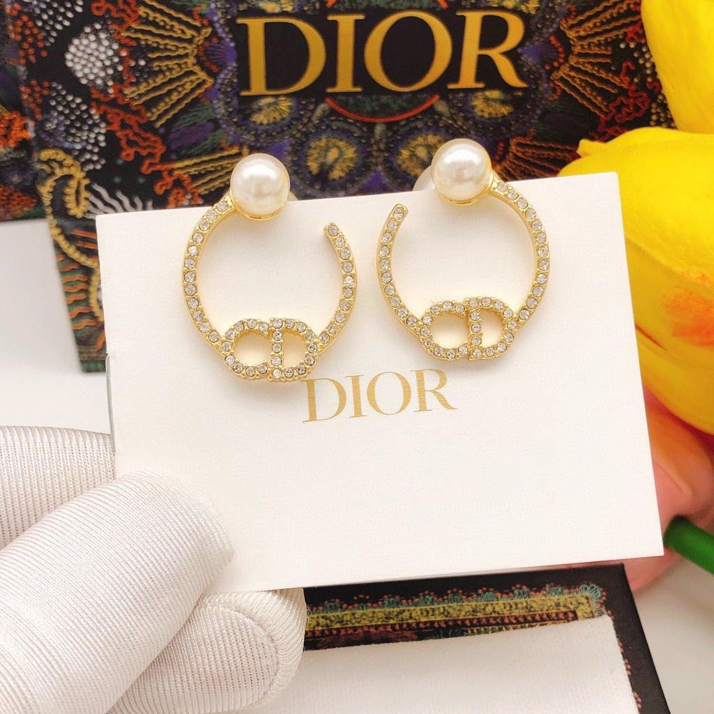 Dior Open Pearl-Look Hoop Earrings - product image 2