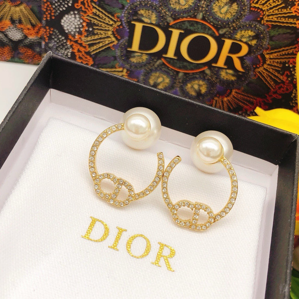 Dior Open Pearl-Look Hoop Earrings - product image 5