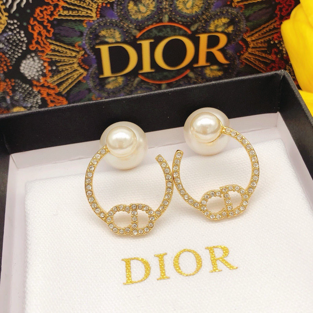 Dior Open Pearl-Look Hoop Earrings - product image 6