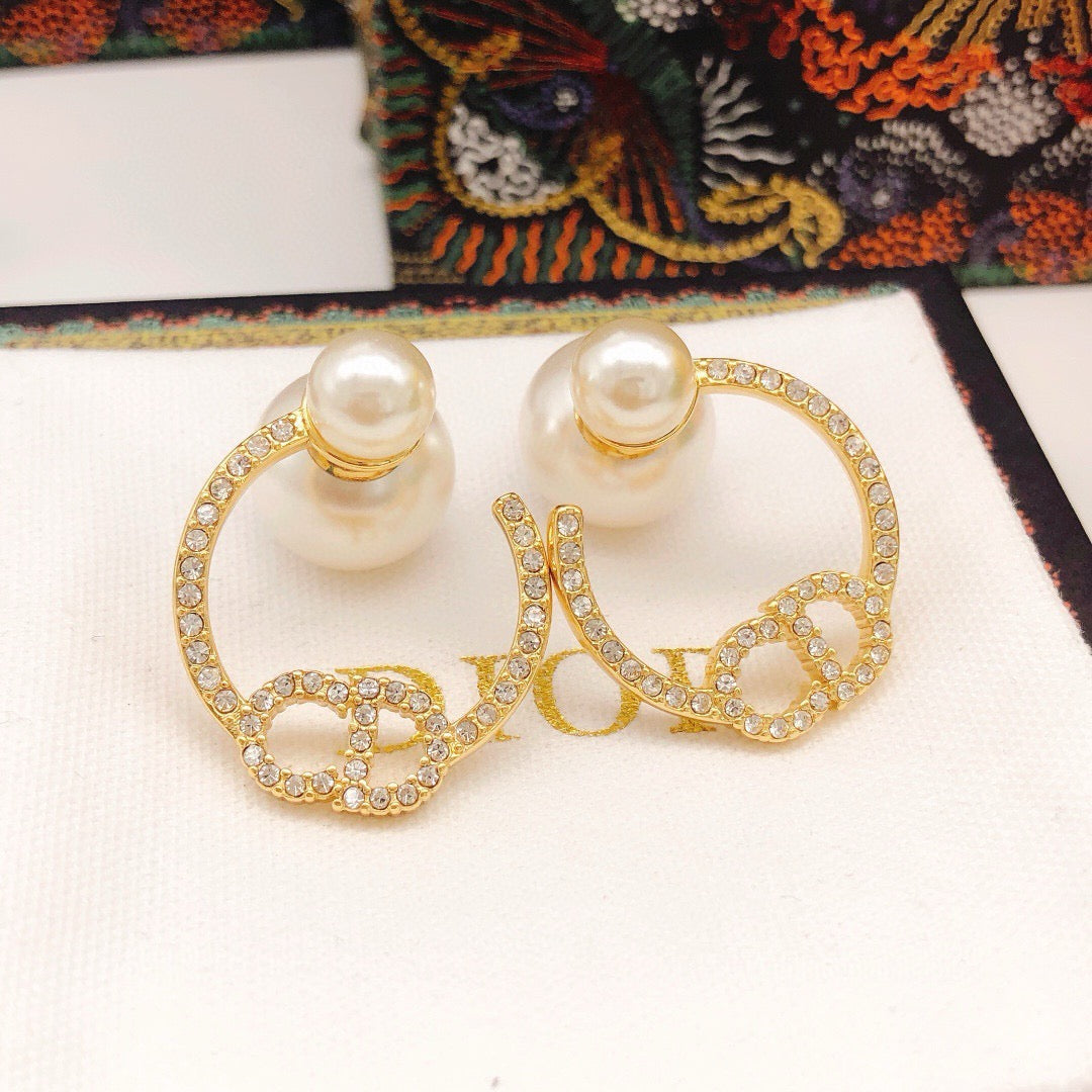 Dior Open Pearl-Look Hoop Earrings - product image 8