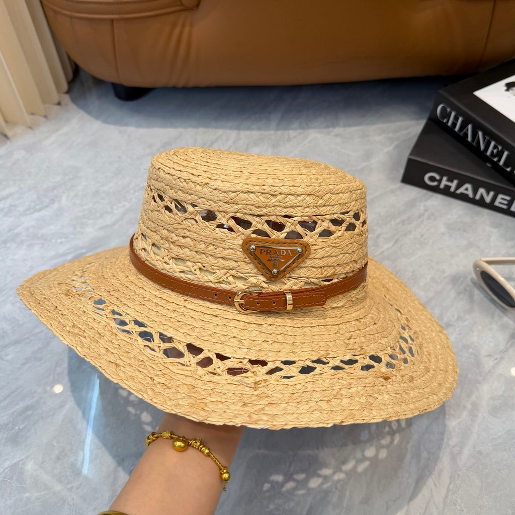 Prada Open Knit Wide Brim Hat - image 2
