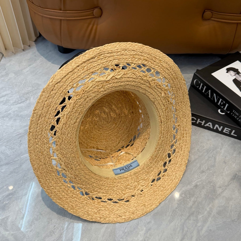 Prada Open Knit Wide Brim Hat - image 4