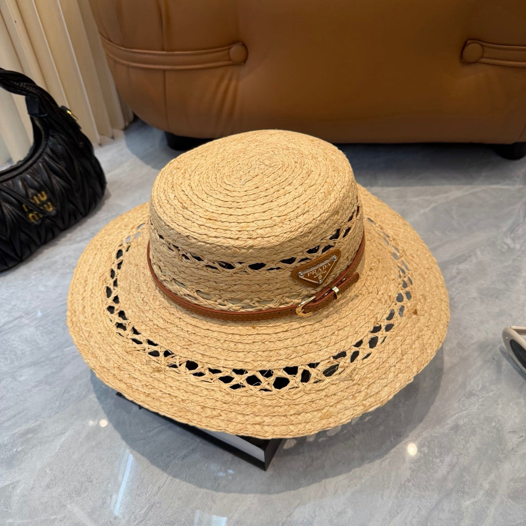 Prada Open Knit Wide Brim Hat - image 7