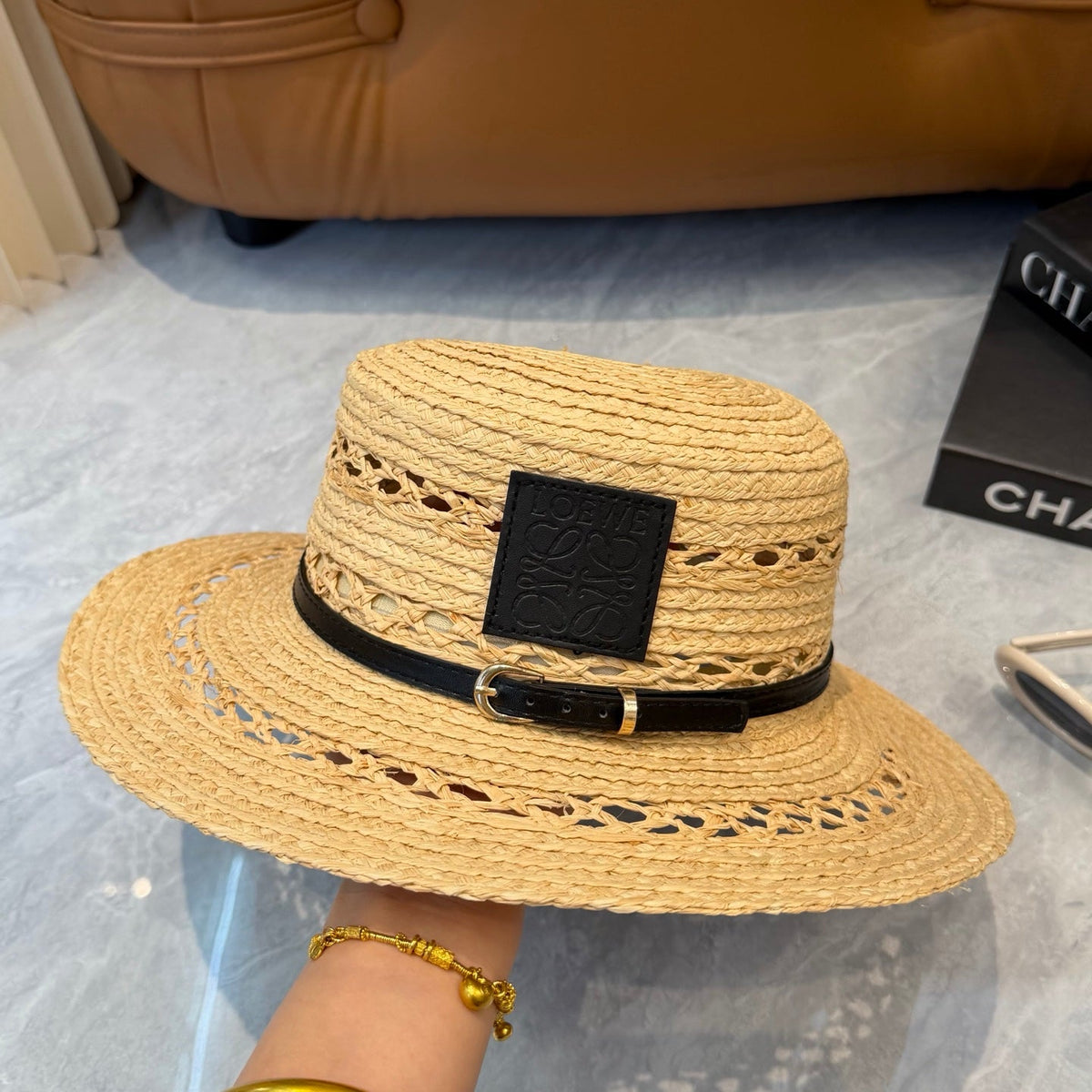 Loewe Open Knit Wide Brim Hat - image 2