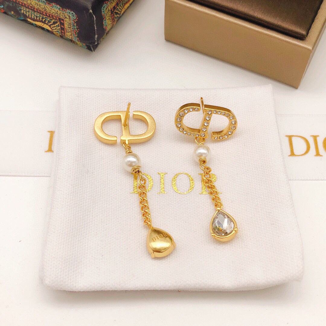 Dior CD Long Chain Teardrop Earrings - product image 9