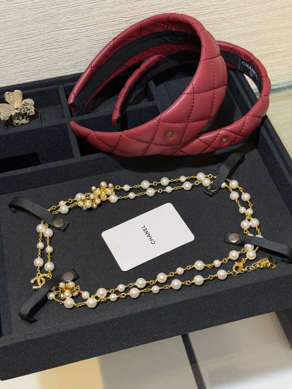 Chanel Interlocking C Gold-Tone Pearl Necklace - album image 6