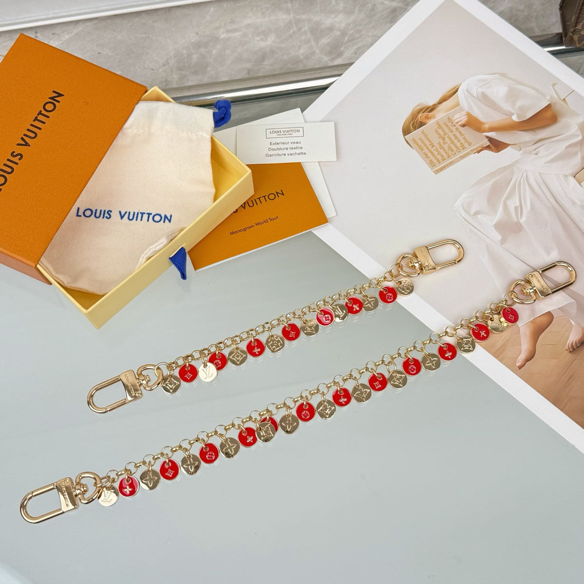 Louis Vuitton Spring Street Flower Monogram LV Letter Long Keychain - album image 6