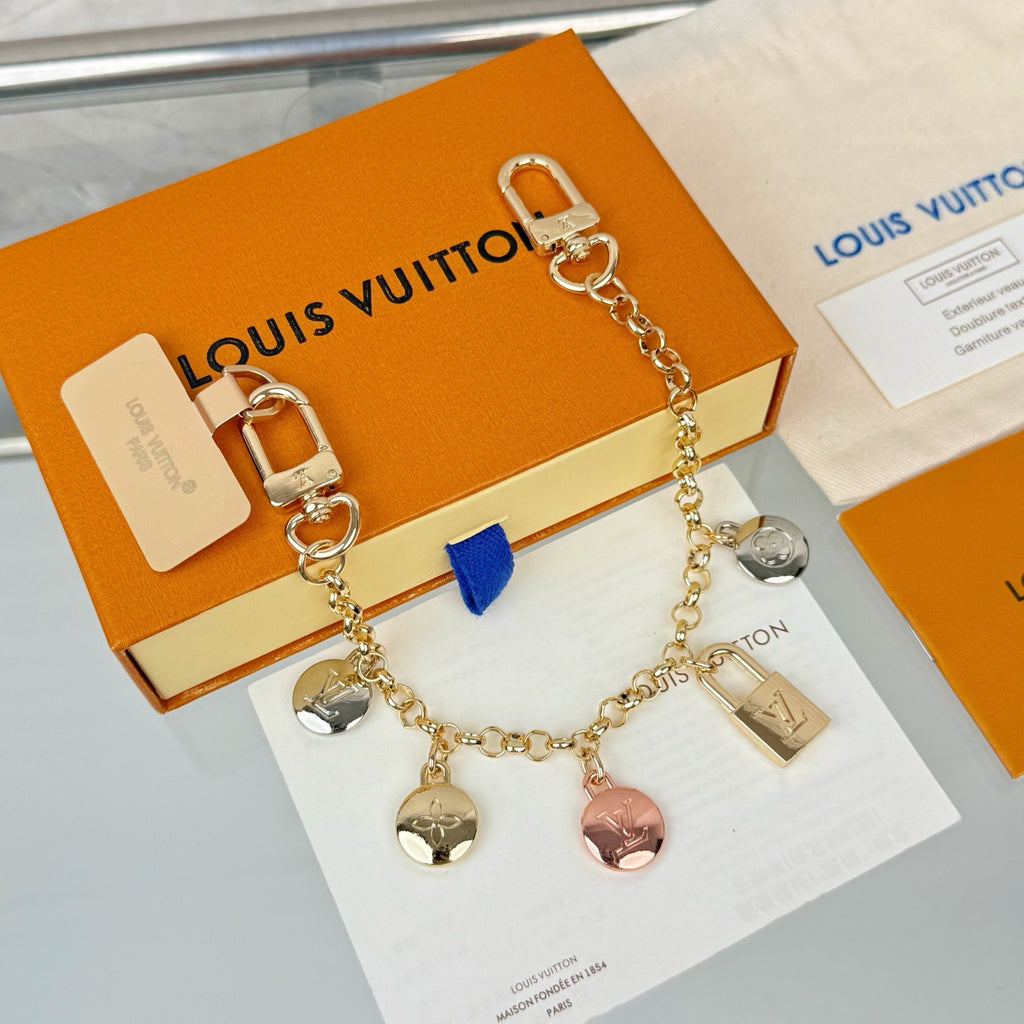 Louis Vuitton Confetti Chain Multicolor Flower Monogram LV Letter Padlock Bag Charm - album image 2