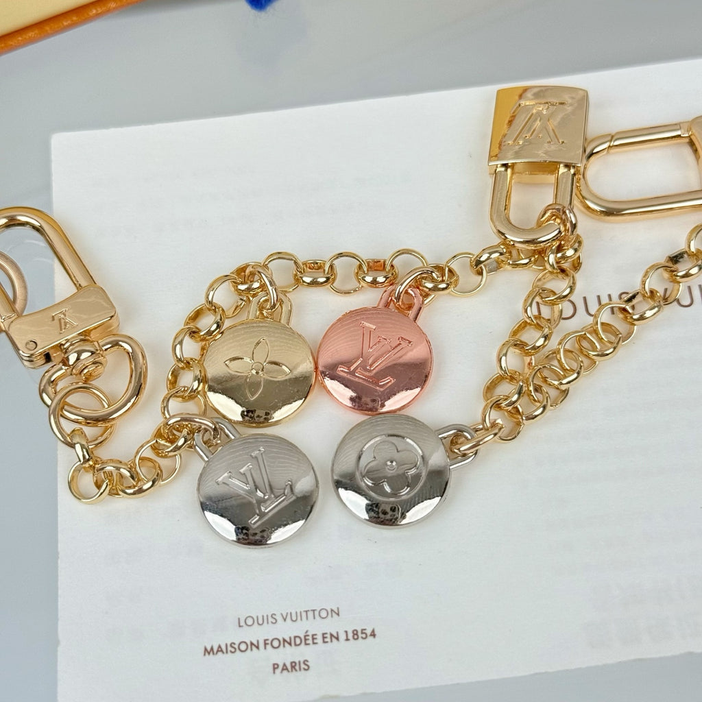 Louis Vuitton Confetti Chain Multicolor Flower Monogram LV Letter Padlock Bag Charm - album image 4