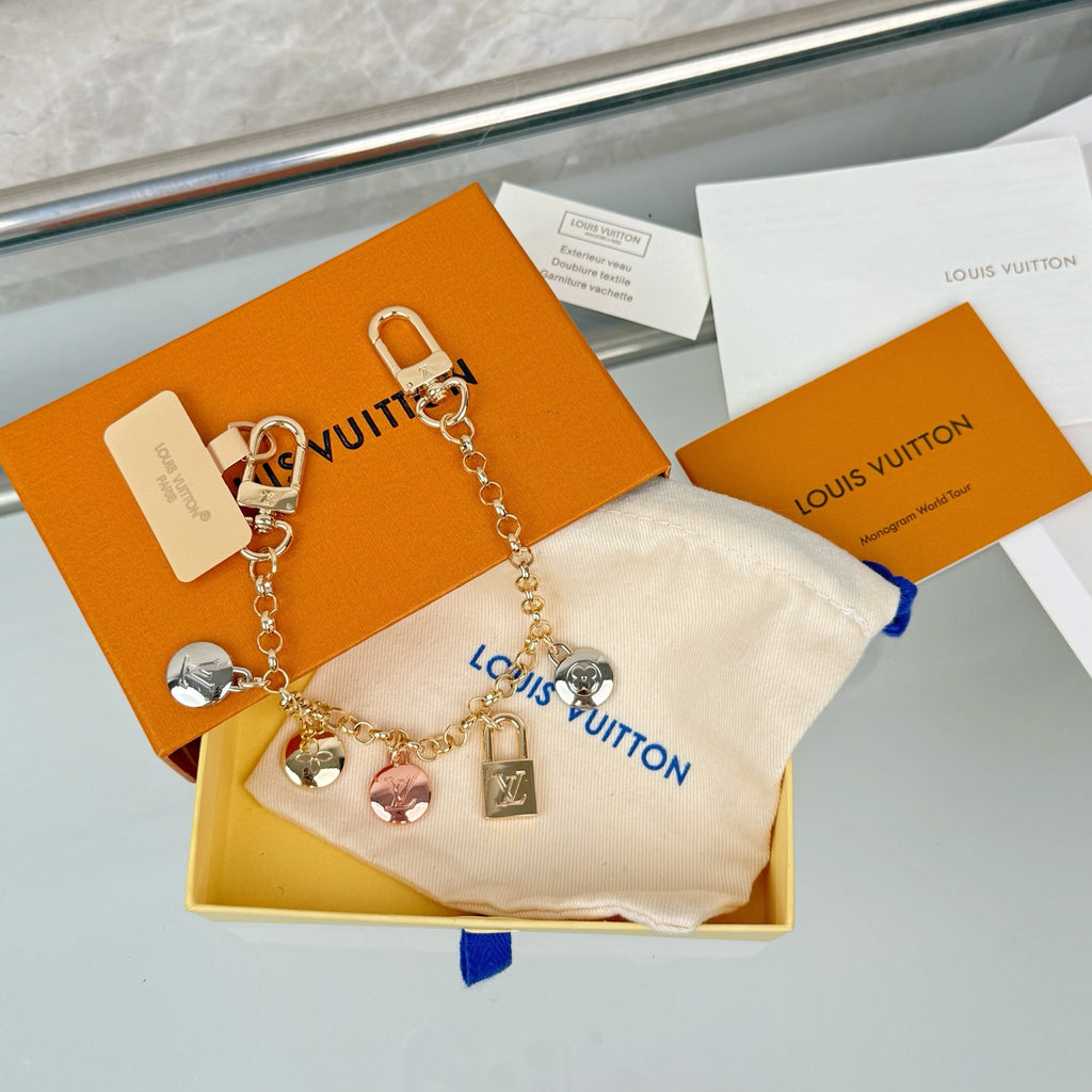 Louis Vuitton Confetti Chain Multicolor Flower Monogram LV Letter Padlock Bag Charm - album image 1