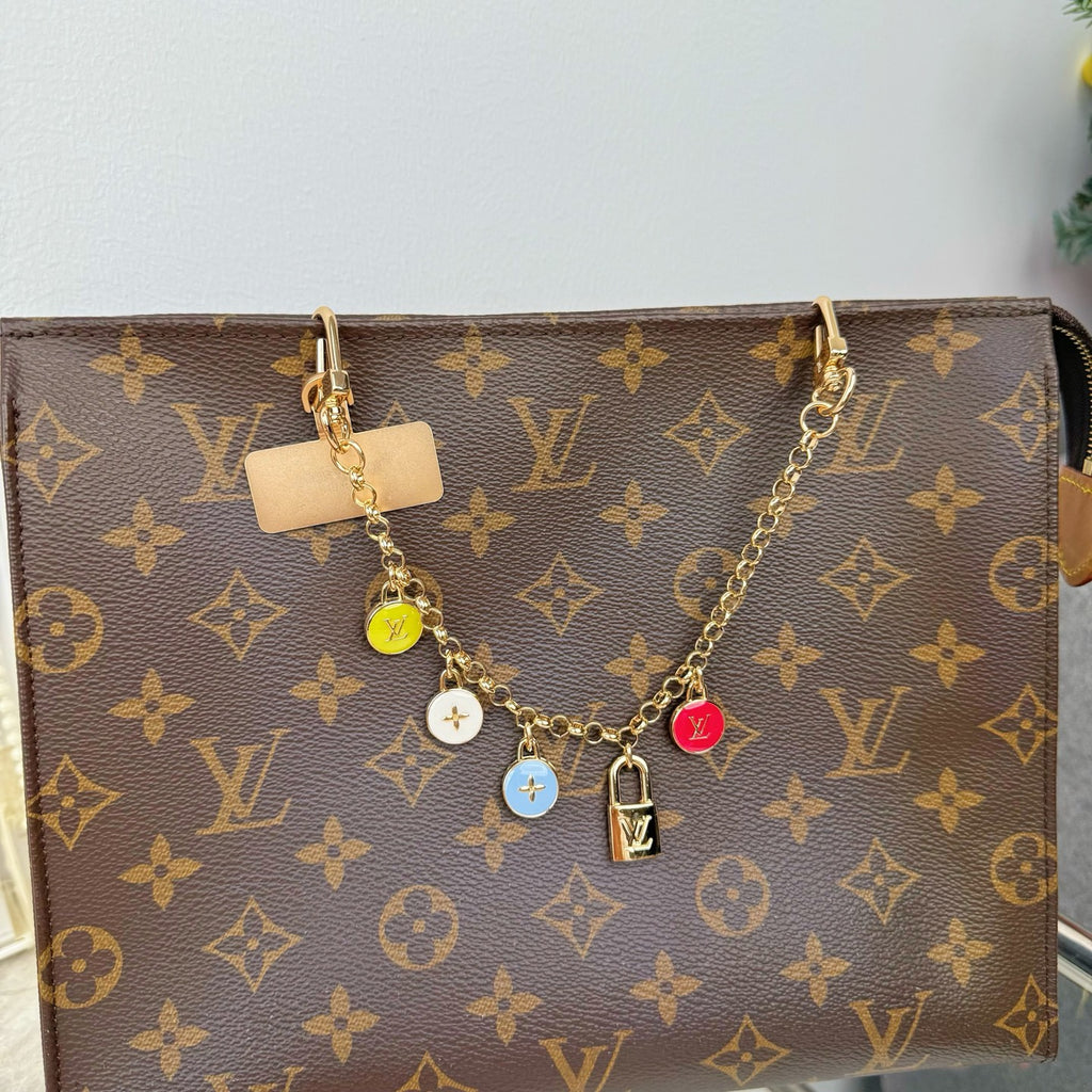 Louis Vuitton Confetti Chain Multicolor Flower Monogram LV Letter Padlock Keychain - album image 3