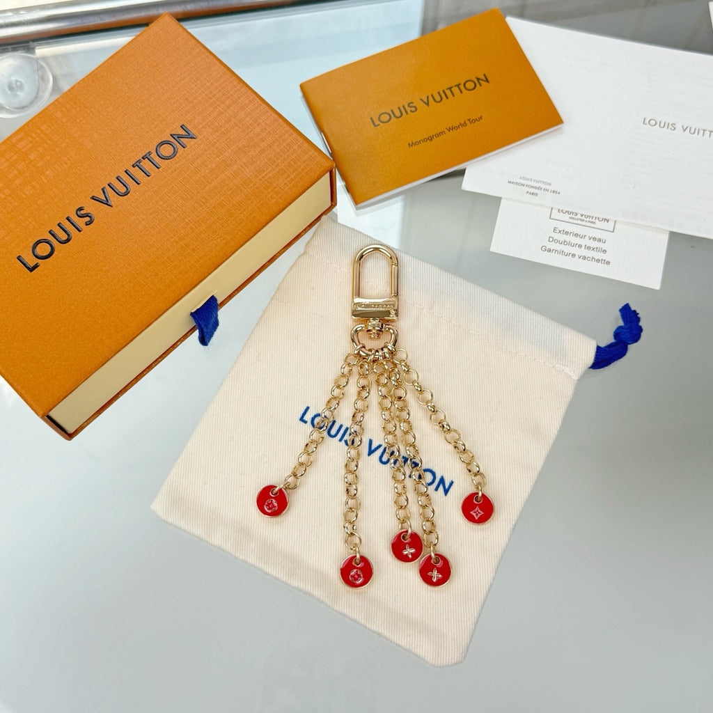 Louis Vuitton Confetti Chain Multicolor Flower Monogram LV Letter Padlock Keychain - album image 1
