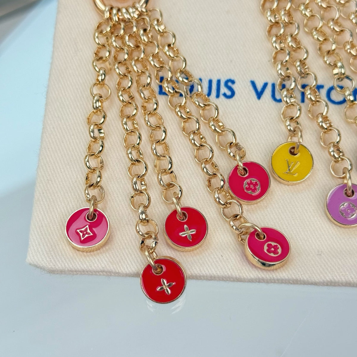 Louis Vuitton Confetti Chain Multicolor Flower Monogram LV Letter Padlock Keychain - album image 4