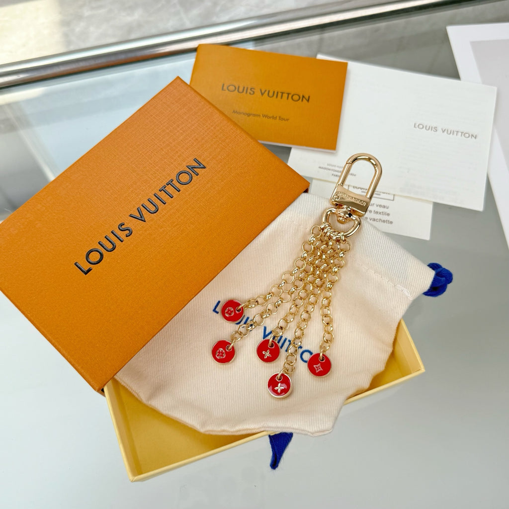 Louis Vuitton Confetti Chain Multicolor Flower Monogram LV Letter Padlock Keychain - album image 2