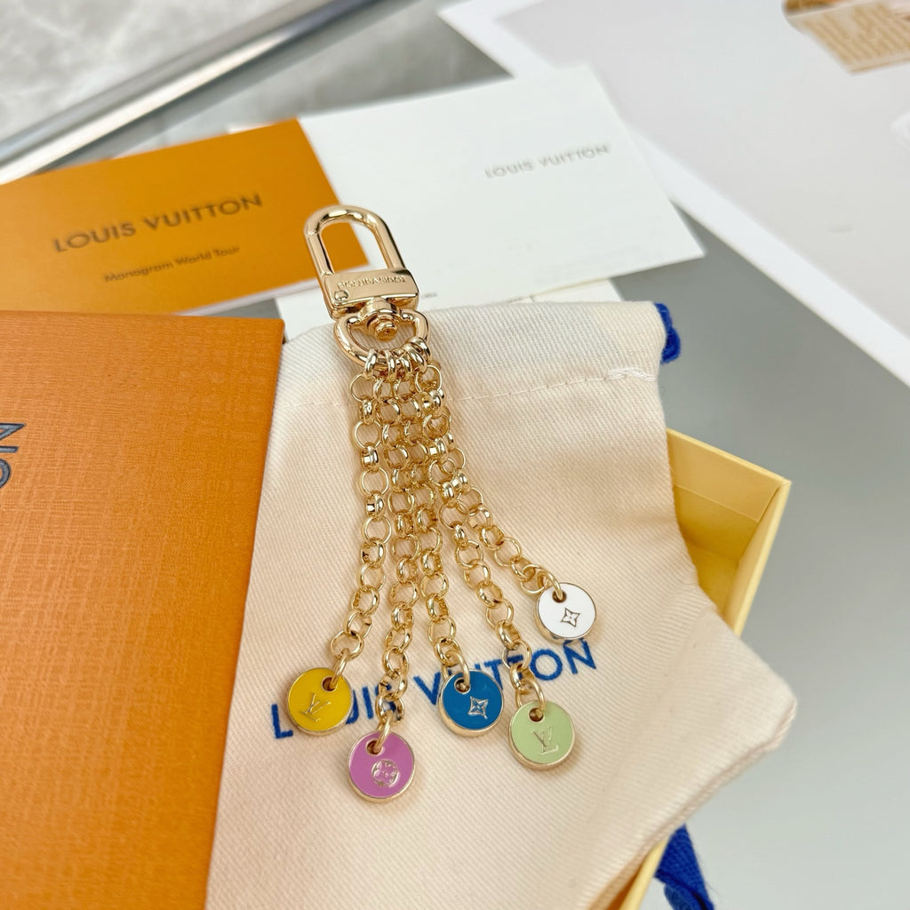 Louis Vuitton Confetti Chain Multicolor Flower Monogram LV Letter Padlock Keychain - album image 2