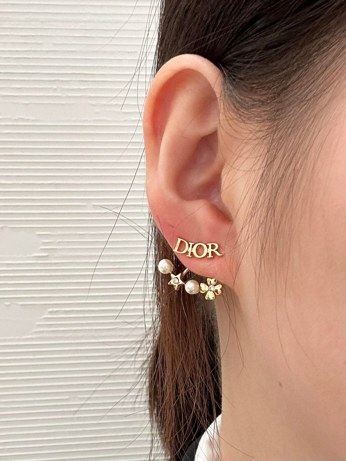 Dior Letter Pearl-Look Chain Earrings - product image 10