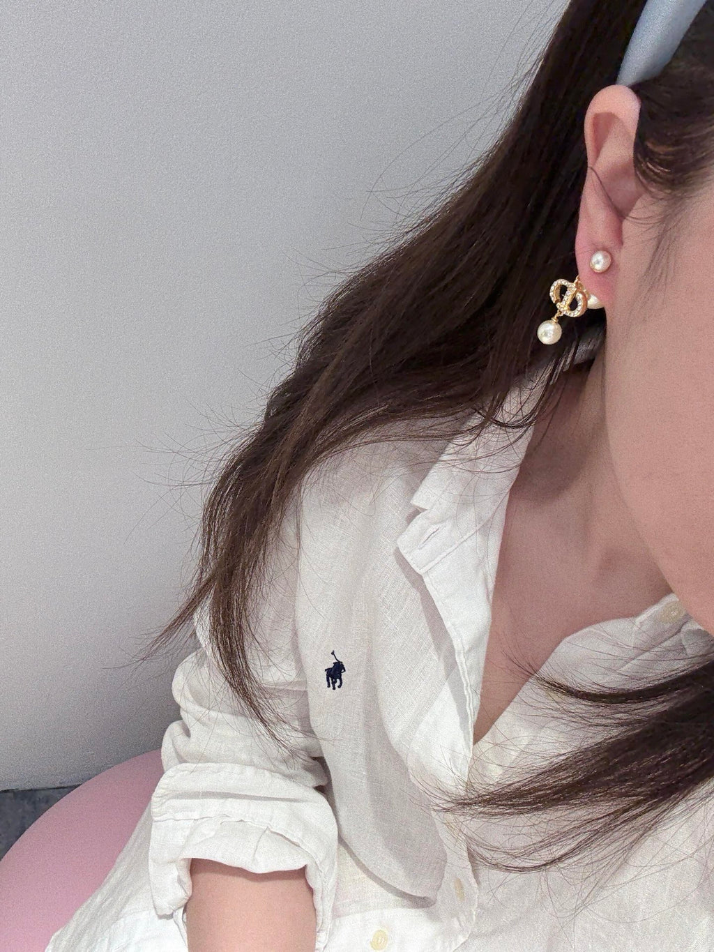 Dior Crystal CD Long Pearl-Look Earrings - product image 12