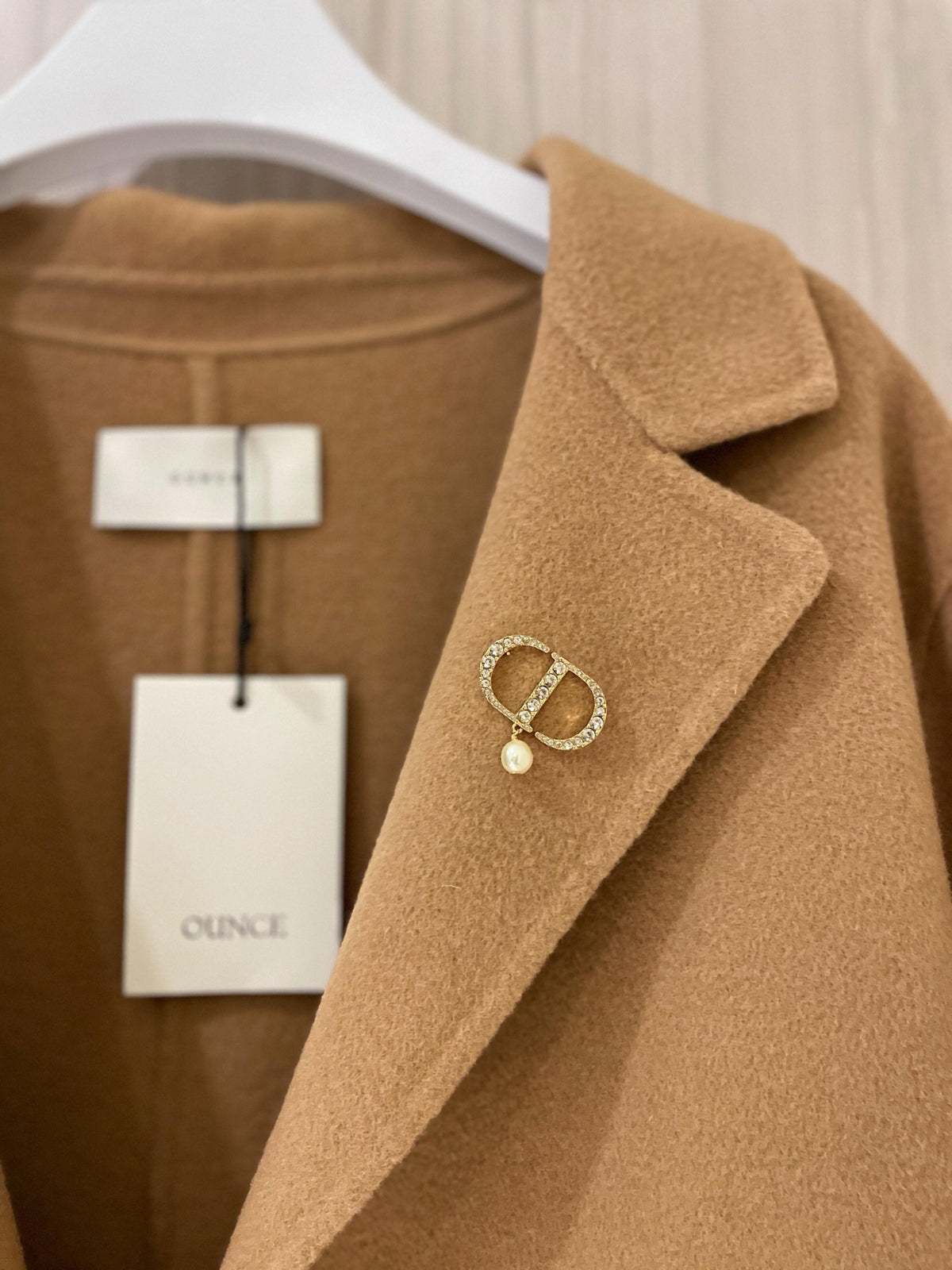 Dior CD Crystal Pearl-Look Drop Brooch - product image 39