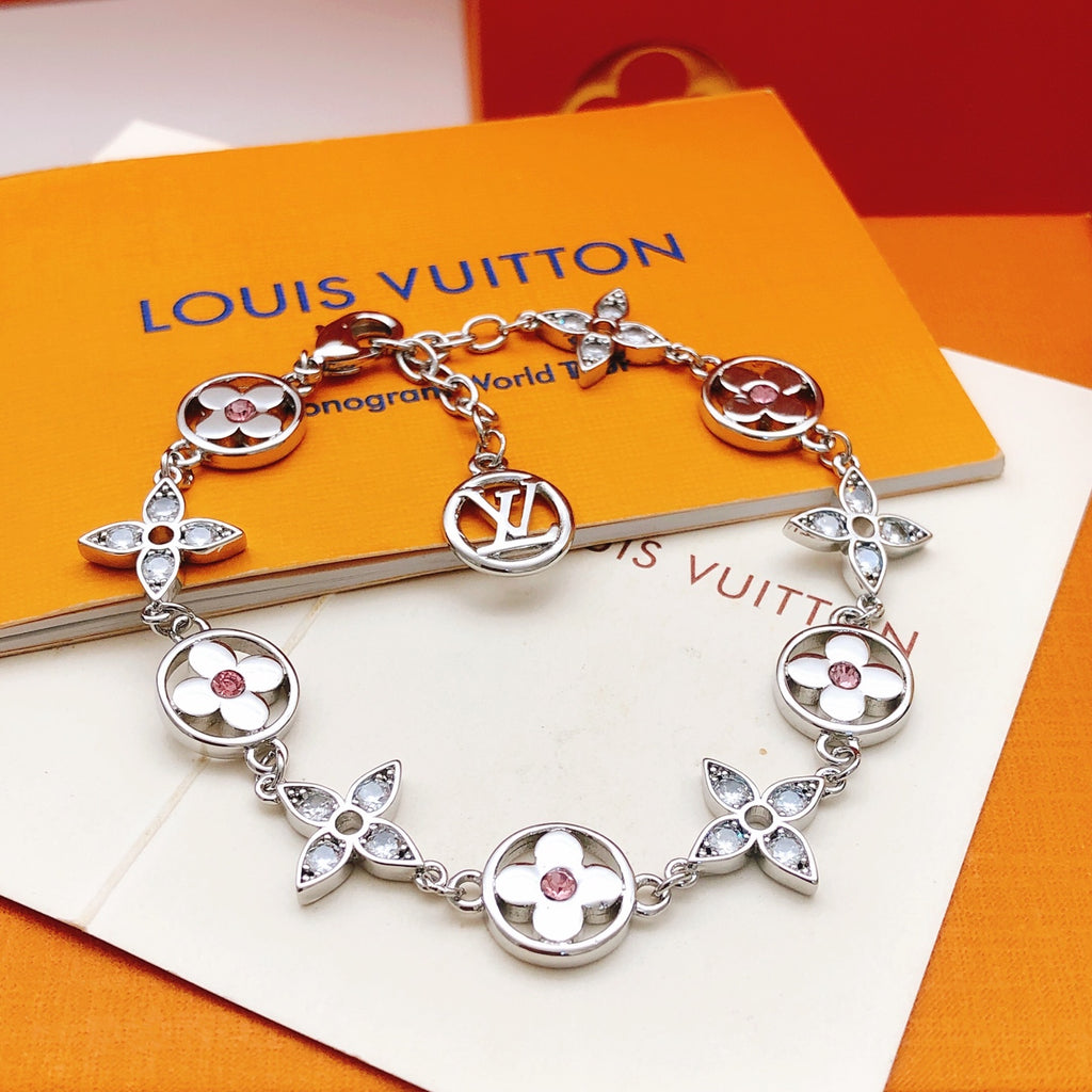 Louis Vuitton Silver-Tone Multicolor Crystal Accent Bracelet - album image 3