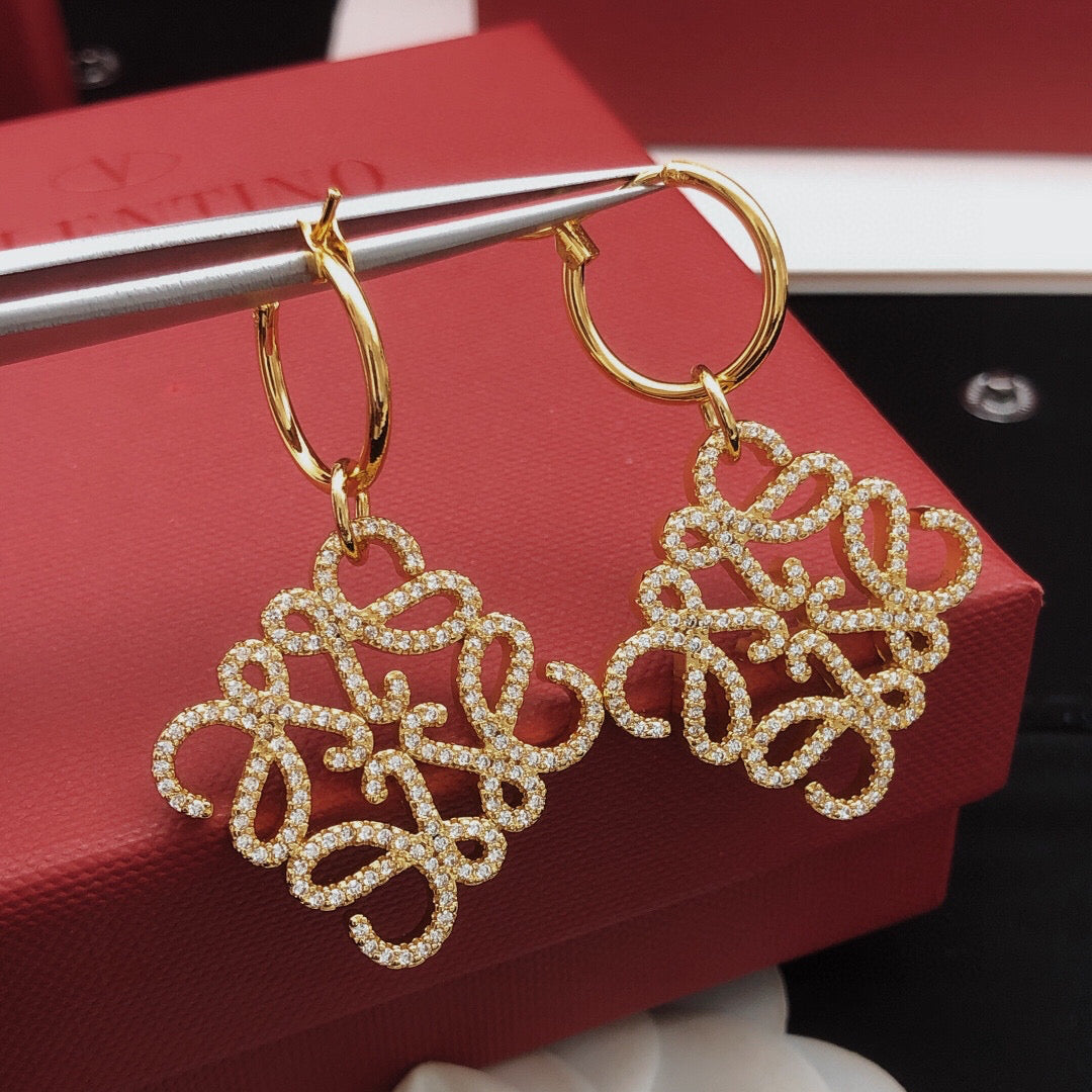 Loewe Anagram Hoop Drop Earrings - product image 1