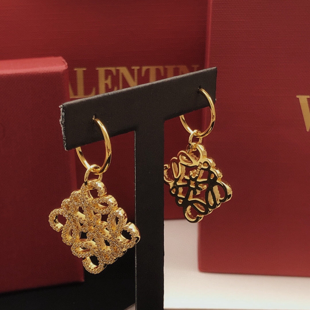 Loewe Anagram Hoop Drop Earrings - product image 4